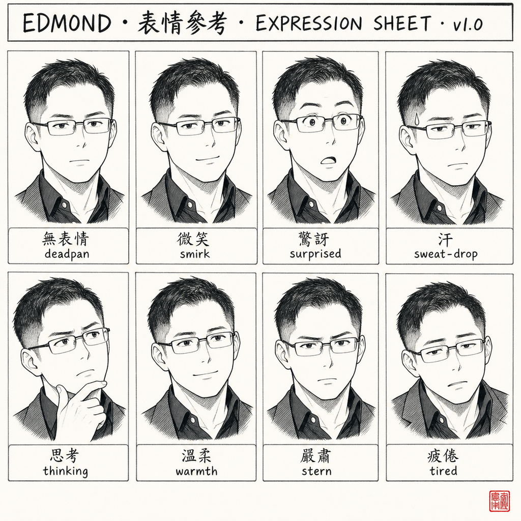 CH2 · Expression Sheet — 8 Face Reactions