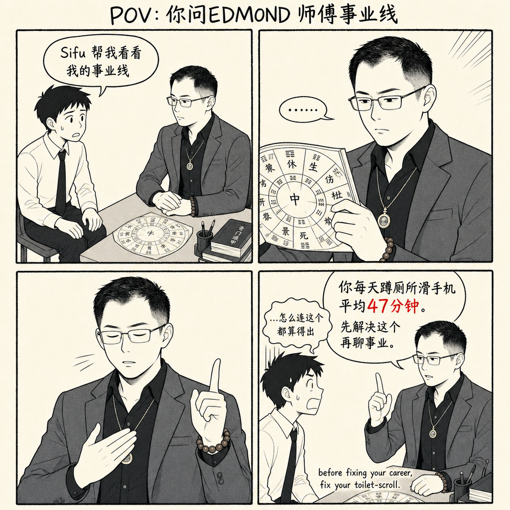 CN7 · 你蹲厕所滑手机